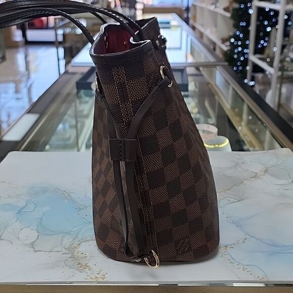 NEW Authentic Louis Vuitton Damier Ebene Neverfull PM Purse Bag Tote & Pouch - Picture 4 of 15